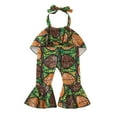 thumbnail image 1 of KVPLBQFD Infant Sweatsuit Toddler Girls African Onesies 3-6 Months Traditional Inspired Sleeveless Ruffles Romper Kids Ankara Backless Suspenders Boys Clothes, 1 of 8