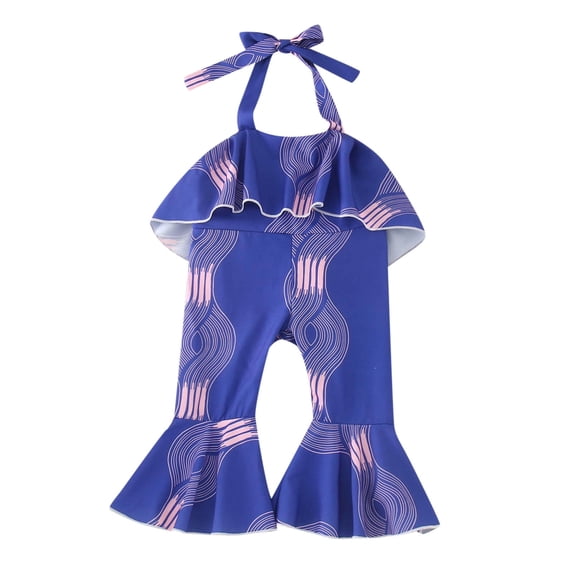 KVPLBQFD Infant Sweatsuit Toddler Girls African Onesies 3-6 Months Traditional Inspired Sleeveless Ruffles Romper Kids Ankara Backless Suspenders Boys Clothes