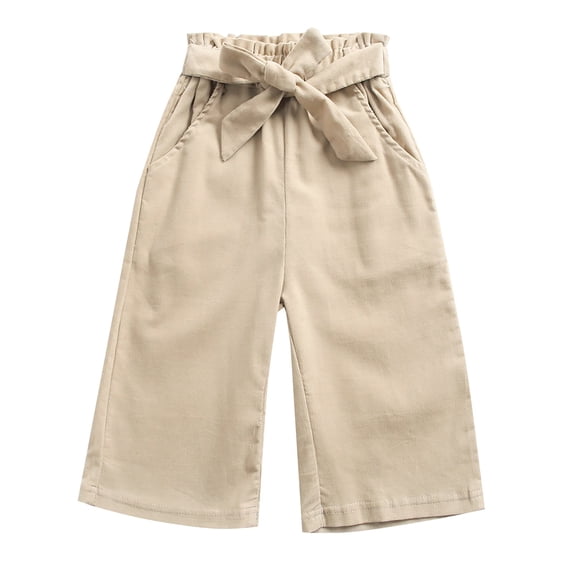 KVPLBQFD Khaki Pants for Girls Baggy Pants Baggy Sweat Pants Girls Softball Pants Size 18 Months Girls Clothes 12-18 Month Girl Clothes 18month Girl, Khaki 6-12 Months