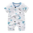 thumbnail image 1 of KVPLBQFD Kids Track Suits Summer Thin Toddler Girl Onesies Male and Female Baby Cute Cartoon Pattern Home Short Sleeved Romper Clothes for Girls 7-8 Baby Girl Clothes 6 Month Baby Girl Clothes, 1 of 7