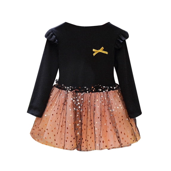KVPLBQFD Princess Dresses 5t Formal Gown Pink Princess Dress Slip Dress Toddler Clothes for Girls New Born Clothes Baby Clothes 3-6 Months Girl, Black 6-7 Years