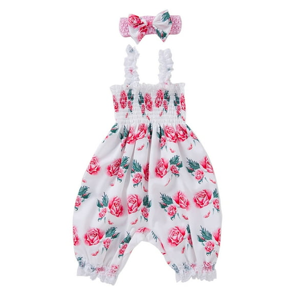 KVPLBQFD Red Suit for Boys Summer Onesie for Kids Baby Lace Strap Flower Hair Ornament Fruit Print Two Pack Suitable for 3 to 12 Months of Age Summer Lace Fruit Hair Boys Clothes Size 5