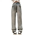thumbnail image 1 of KVPLBQFD Short Jeans Girls Jeans Size 12 Girls Cargo Pants Size 14-16 Youth Football Pants 18-24 Month Girl Clothes Preppy Clothes Girls Size 14, Light Blue 10-11 Years, 1 of 9
