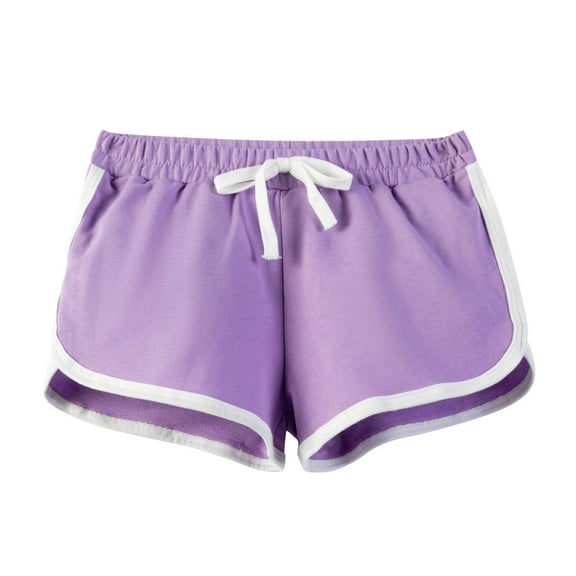 KVPLBQFD Spandex Shorts Girls Flowy Shorts for Girls 10-12 12month Girl Clothes Girl Size 14-16 Travel Clothes Low Rise Shorts Y2k, Purple 11-12 Years