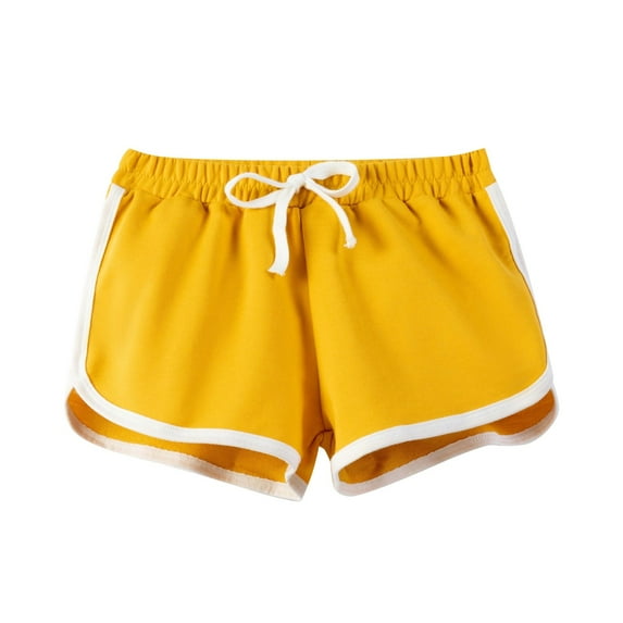 KVPLBQFD Spandex Shorts Girls Flowy Shorts for Girls 10-12 12month Girl Clothes Girl Size 14-16 Travel Clothes Low Rise Shorts Y2k, Yellow 4-5 Years
