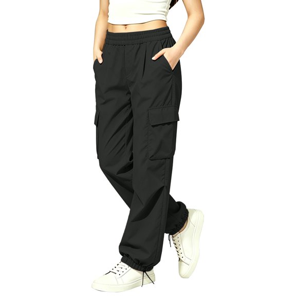 KVPLBQFD Teen Flap Pocket Cargo Pants Kids Tween Fall Winter Jogger Bottoms Girls Pants Elastic Ankle Cuff Comfy Fit Sweatpants for Girls