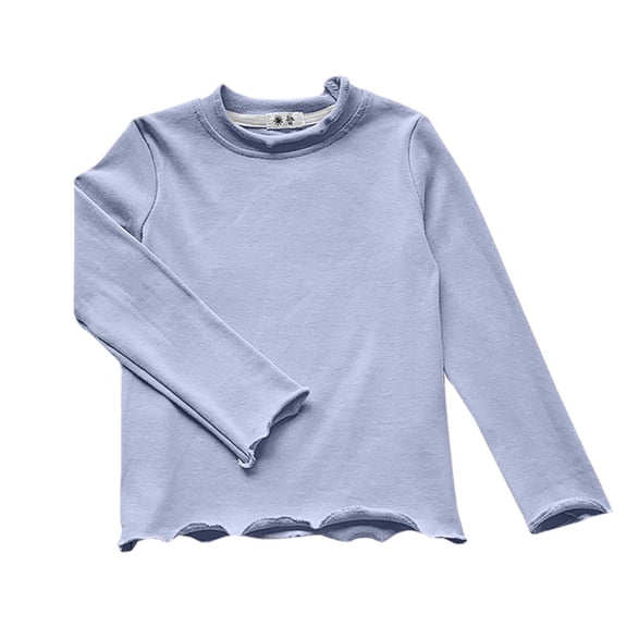 KVPLBQFD Teen Girl Long Sleeve Tops Basic Tops Girls Shirts Size 8 Girls Clothes 9-10 Girls 4t Clothes 5t Girls Christmas Clothes 24 Month Girl, Blue 3-4 Years