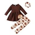 thumbnail image 1 of KVPLBQFD Toddler Christmas Outfit Boy 6-12 Month Girl Clothes Girls Clothes Size 8 9 to 12 Month Baby Girl Outfits 0-3 Months Infant Outfits for Boys, Brown 12-18 Months, 1 of 6