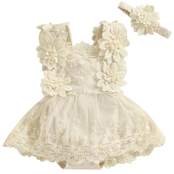 KVPLBQFD Toddler Girls Overalls Baby Cute Lace Romper Infant Sleeveless Flower Skirt Outfit Toddlers Trendy Summer Clothes