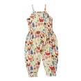 thumbnail image 1 of KVPLBQFD Toddler Girls Sleeveless Rompers with Adorable Print Kids Soft Breathable Jumpsuit Comfortable Lightweight Coveralls for Baby, 1 of 7