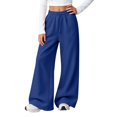 thumbnail image 1 of KVPLBQFD Tween Drawstring Wide Pants Girls Teens Fall Winter Relaxed Bottoms Sweatpants for Girls Side Pockets Comfy Street Style Girls Pants, 1 of 9