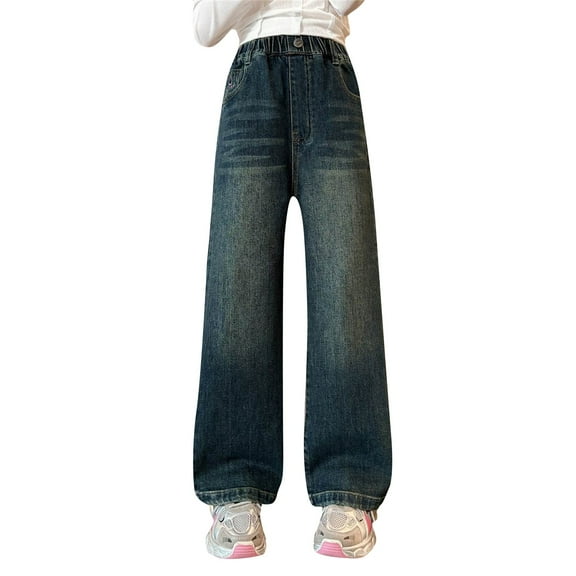 KVPLBQFD Western Jeans Red Flare Pants Girls Yoga Pants Size 7-8 Stretchy Pants Preppy Clothes Girls Clothes Size 12-14 Clothes for Teen Boys 8 Year, Blue 12-13 Years