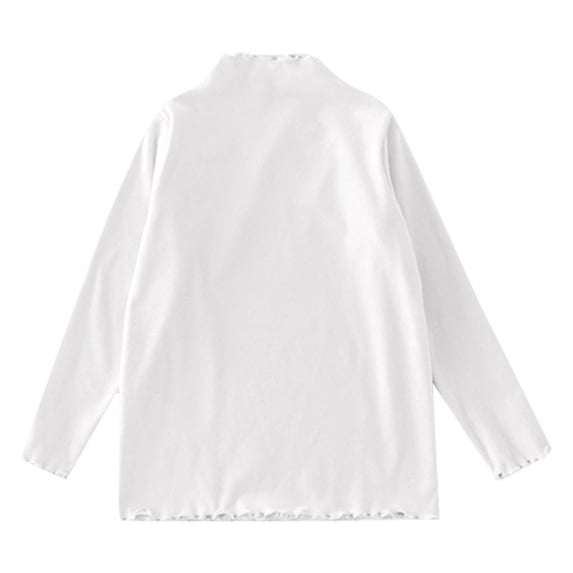 KVPLBQFD White Blouse Girls White Tops Long Sleeve Shirts for Teens Toddler Clothes 2 Year Old Girl Clothes Western Toddler Girl 2t Girl 4 Toddler, White 11-12 Years