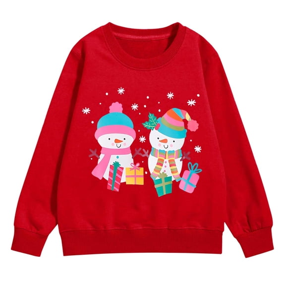 KVPLBQFD White Christmas Tshirt Christmas Sweatshirts for Teen Girls Boys Sweatshirts Size 10-12 White Sweatshirt Girls Clothes for Girls 12-14 Boys