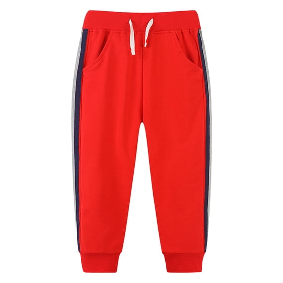 KVPLBQFD Y2k Pants Boy Sweatpants Wide Leg Lounge Pants Cute Sweat Pants Pants Size 10-12 Boys Size 5 Pants Running Clothes, Red 5-6 Years