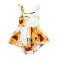 thumbnail image 1 of KVPLBQFD Youth Sweatsuit Baby Girl Clothes Unisex Onesies 0-3 Months Sleeveless Sunflower Floral Romper Jumpsuit Cute Baby Girl Clothes Lovely Boy Clothes 2t, 1 of 7