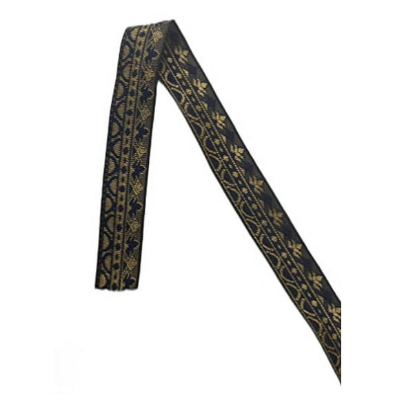 KVR Nylon Polyester Multicolor Silk Woven Embroidery Braid Wedding and Party Lace Ribbon