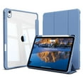 thumbnail image 1 of KVTVOU Case for iPad (A16) 11th Generation 11 inch 2025, iPad 10th Generation 10.9 inch 2022 with Pencil Holder, Clear Transparent Back Shell with Shockproof Cover, Auto Sleep/Wake, Blue, 1 of 9