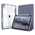 thumbnail image 1 of KVTVOU Case for iPad (A16) 11th Generation 11 inch 2025, iPad 10th Generation 10.9 inch 2022 with Pencil Holder, Clear Transparent Back Shell with Shockproof Cover, Auto Sleep/Wake, Purple, 1 of 9