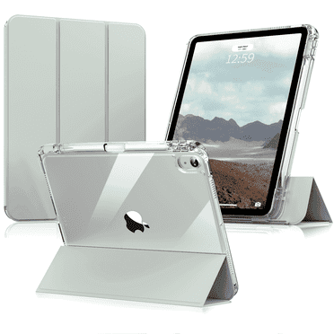KVTVOU Hybrid Case for iPad (A16) 11 Inch 2025, iPad 10th Generation Case 10.9 Inch 2022 with Pencil Holder, Detachable Cover with Clear Hard Back Shell, Auto Sleep/Wake, Green