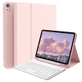 thumbnail image 1 of KVTVOU Keyboard Case for iPad Air 11 inch M2/M3 (2024/2025), iPad Air 5th/4th Generation (2022/2020) 10.9 inch, Detachable Wireless Bluetooth Keyboard, Stand Folio Cover with Pencil Holder, Pink, 1 of 7