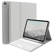 KVTVOU Keyboard Case for iPad Air 11 inch M2/M3 (2024/2025), iPad Air 5th/4th Generation (2022/2020) 10.9 inch, Detachable Wireless Bluetooth Keyboard, Stand Folio Cover with Pencil Holder, Purple