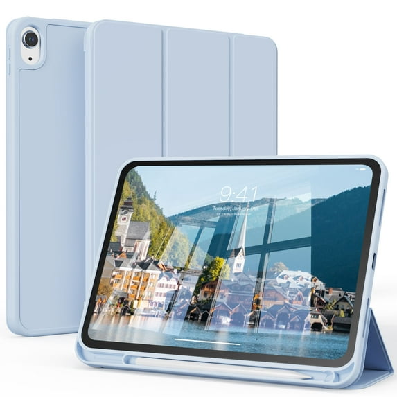 KVTVOU iPad (A16) 11th Generation Case 2025/2022, iPad 10.9 inch Case with Pencil Holder,Trifold Stand Case Designed for iPad 10th Gen, Auto Sleep/Wake Cover, Blue