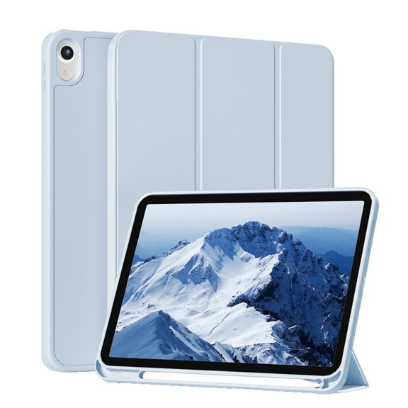 KVTVOU iPad (A16) 11th Generation Case 2025/2022, iPad 10.9 inch Case with Pencil Holder,Trifold Stand Case Designed for iPad 10th Gen, Auto Sleep/Wake Cover, Blue