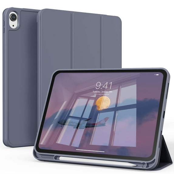 KVTVOU iPad (A16) 11th Generation Case 2025/2022, iPad 10.9 inch Case with Pencil Holder,Trifold Stand Case Designed for iPad 10th Gen, Auto Sleep/Wake Cover,Purple