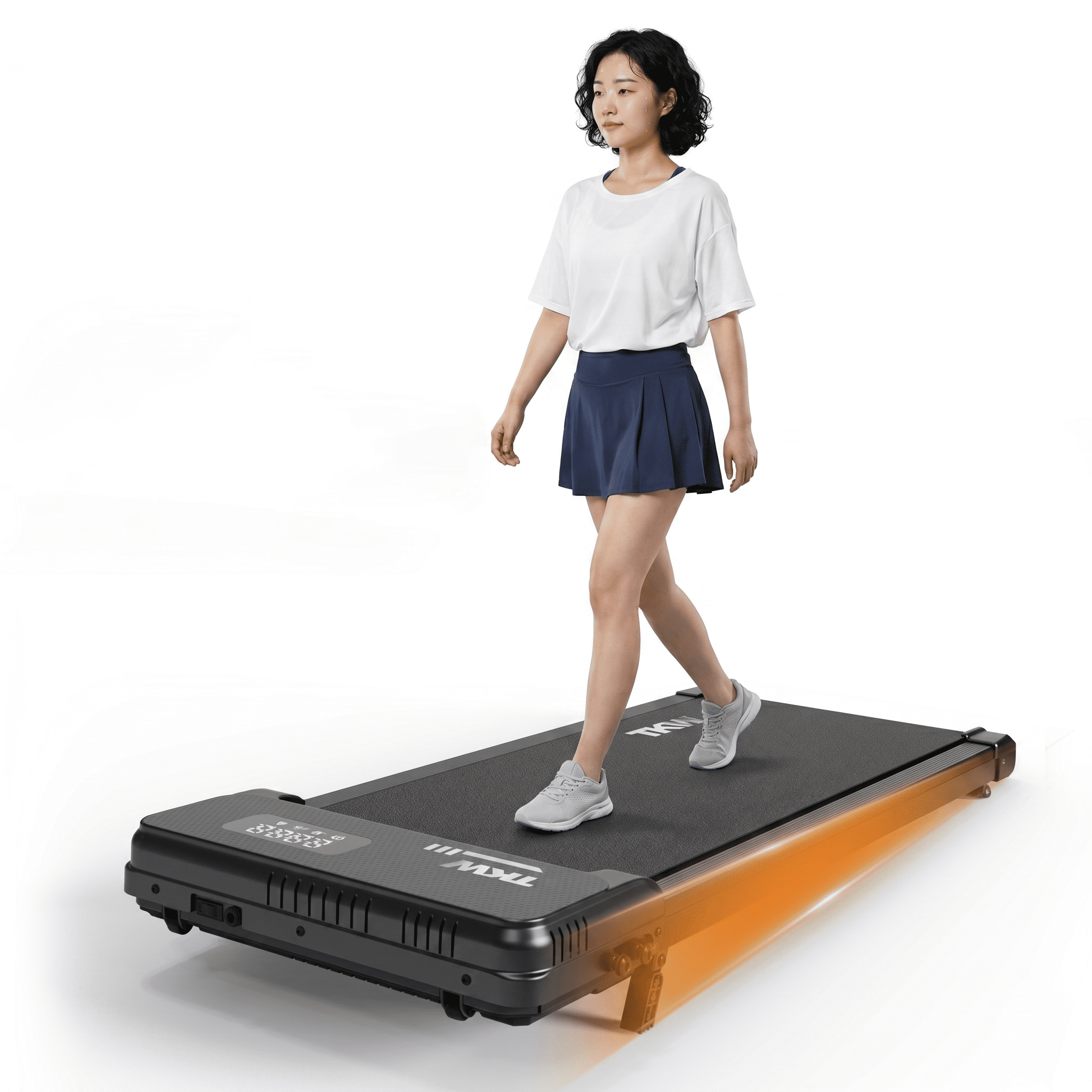 KW Under Desk Treadmill 2-in-1 Walking Pad for Walking, 2.5HP Quiet Low-Noise Walking Treadmill with Remote Control Lanyard, 200 lbs Capacity, Compact Home & Office Gym Equipment