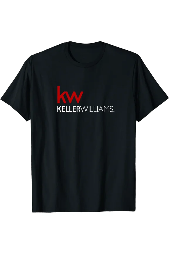 KW, Full Logo, Mixed Red and White T-Shirt, Unisex T-Shirt
