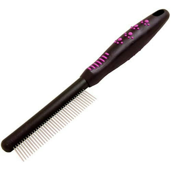 KW-SMART Grooming Pet Comb No-Slip Handle Medium