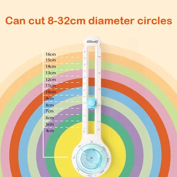 KW-TRIO Adjustable Circle Cutter Multifunctional Craft Cutting Tools Paper Fabric Scrapbooking Cards Cutters for Home Study Offices