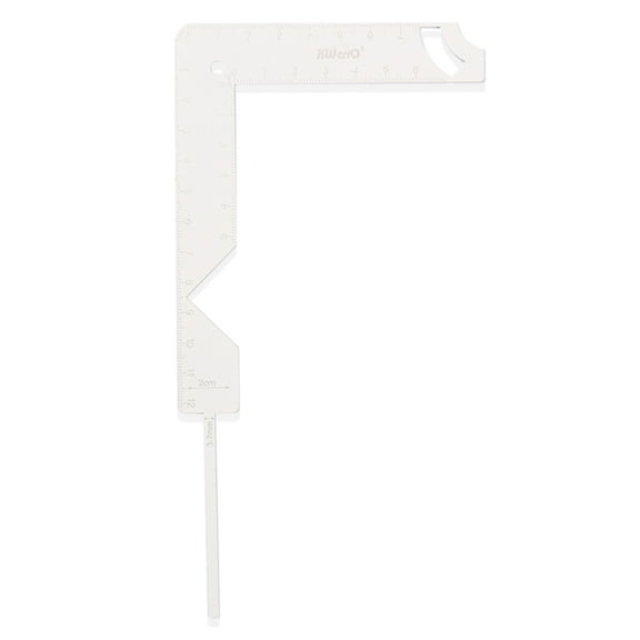 KW-TRIO Book Cover Guide Metal Bookbinding Tool DIY Auxiliary Ruler for Journal Album Planner Measurement 20 inches / 50.8 cm