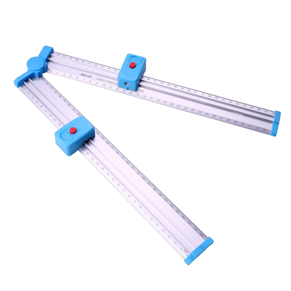 KWTRIO Metal Ruler with Level Positioning Tool 180° Rotating Rulers