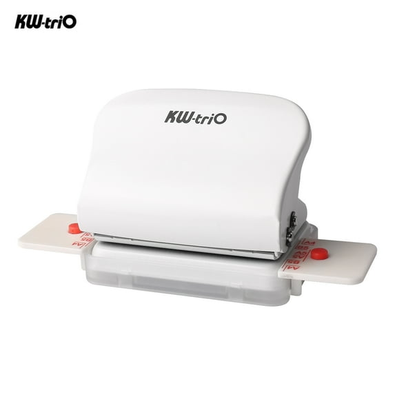 KW-trio 6-Hole Paper Punch Handheld Metal Hole Puncher 5 Sheet Capacity 6mm for A4 A5 B5 Notebook Scrapbook Diary Planner