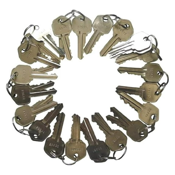 KW1 Key Blanks 20-Piece Precut 5 Pin Keys - Compatible Keyway - 5 Sets of 4 Identical Keys - Key Replacements for Security & Access Control