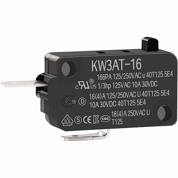 KW3AT-16 Microwave Oven Door Switch Replacement Part, 16A 125/250V, Compatible with KW3A, KW3A-16 (1 Pack Normally Closed) - Multi-Functional High-Efficiency Design for Modern Kitchen H