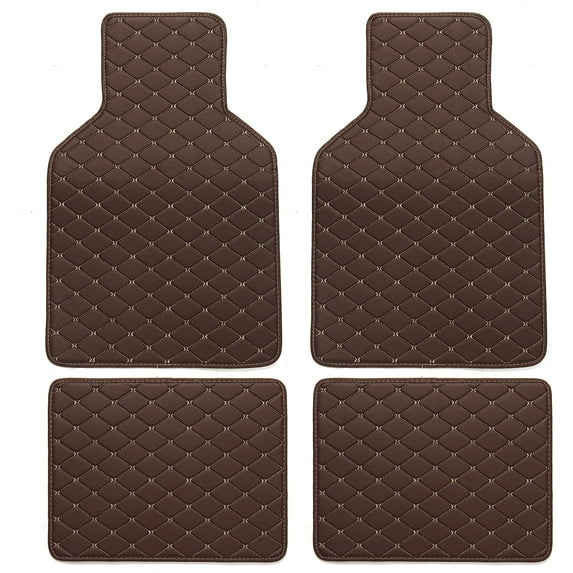 KWANSHOP 4Pcs Universal Car Floor Mats Front & Rear Carpet Mat Waterproof Dustproof flameproof Suit for All 5 Seats Left Hand Drive Car