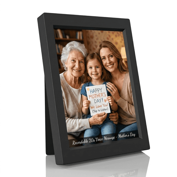 KWANWA 5x7 Picture Frame, Wall & Tabletop, Personalized 20S Voice Recordable, Gifts for Boys & Girls, Mother, Father, Grandparents, Birthday, Christma