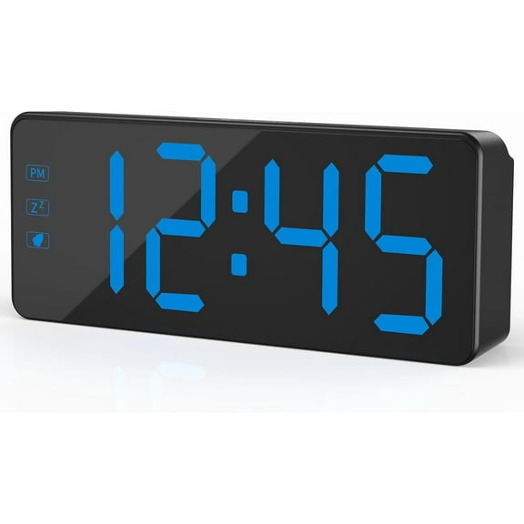 KWANWA Bedside Clock with Oversized Buttons, 2.4'' LED Digits Display, 24H Memory & Battery Save Mode, Ideal for Kitchen/Garage/Hurricane Preparedness