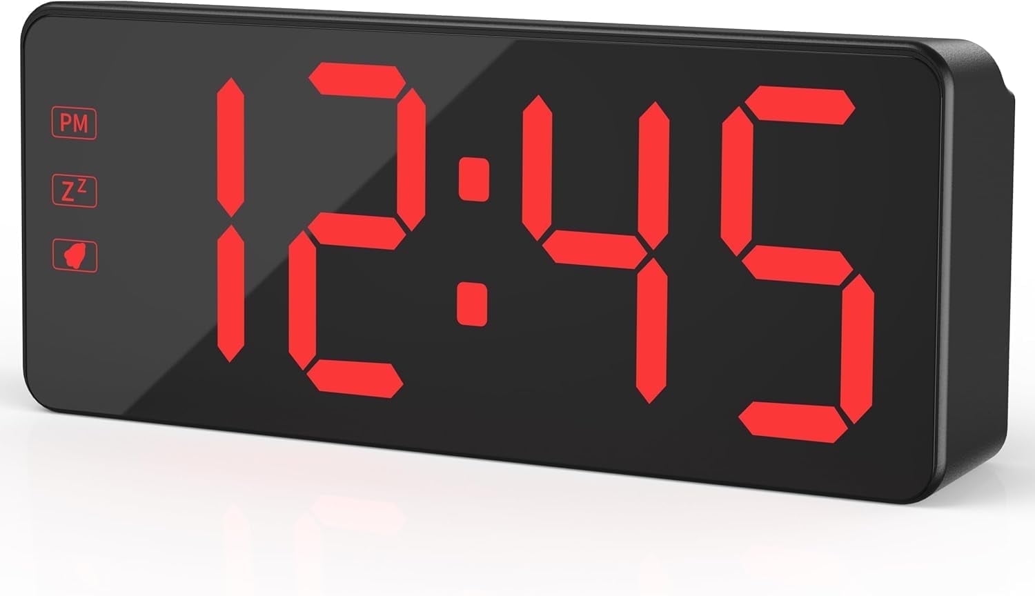 KWANWA Bedside Clock with Oversized Buttons, 2.4'' LED Digits Display, 24H Memory & Battery Save Mode, Ideal for Kitchen/Garage/Hurricane Preparedness