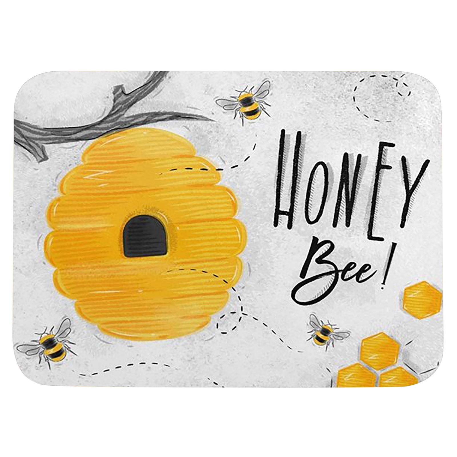 KWASOME Rustic Carpets Bee Festival Outdoor Doormat Front Door Mat