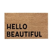 KWASOME Rustic Carpets Hello Beautiful Welcome Funny Cute Doormat Welcome Friends New Home Door Mat Patio Porch Farmhouse