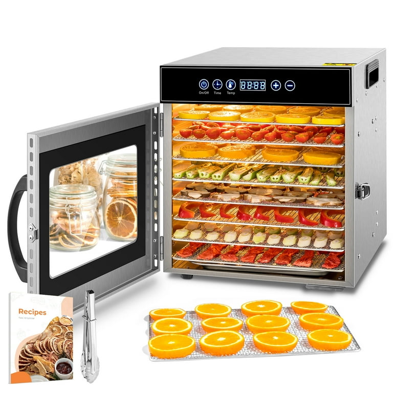 KWASYO 8 Layers Stainless Steel Food Dehydrator Food Dryer for Fruit and Jerky KWASYO 8 Layers Stainless Steel Food Dehydrator Food Dryer for Fruit and Jerky