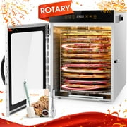 KWASYO Food Dehydrator 12 Tray Stainless Steel 55L Fruit Meat Jerky Dryer