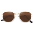 thumbnail image 1 of KWATE Square Polarized Sunglasses for Women Men Small Hexagonal Polygon Mirrored Lens, 1 of 5