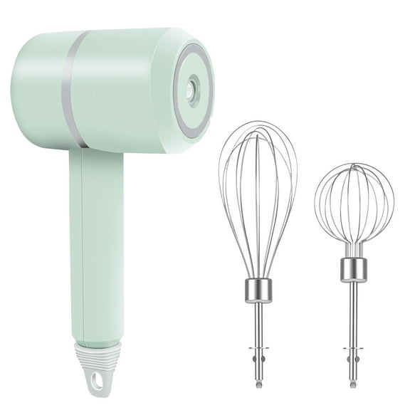 KWELLK Mini Wireless Hand Mixer, 20W Ultra Power Cordless Portable Kitchen Mixer Handheld Mixer With 3 Speed + 2 Stainless Steel Accessories Food Mixer for whisking egg , Cream, Cake