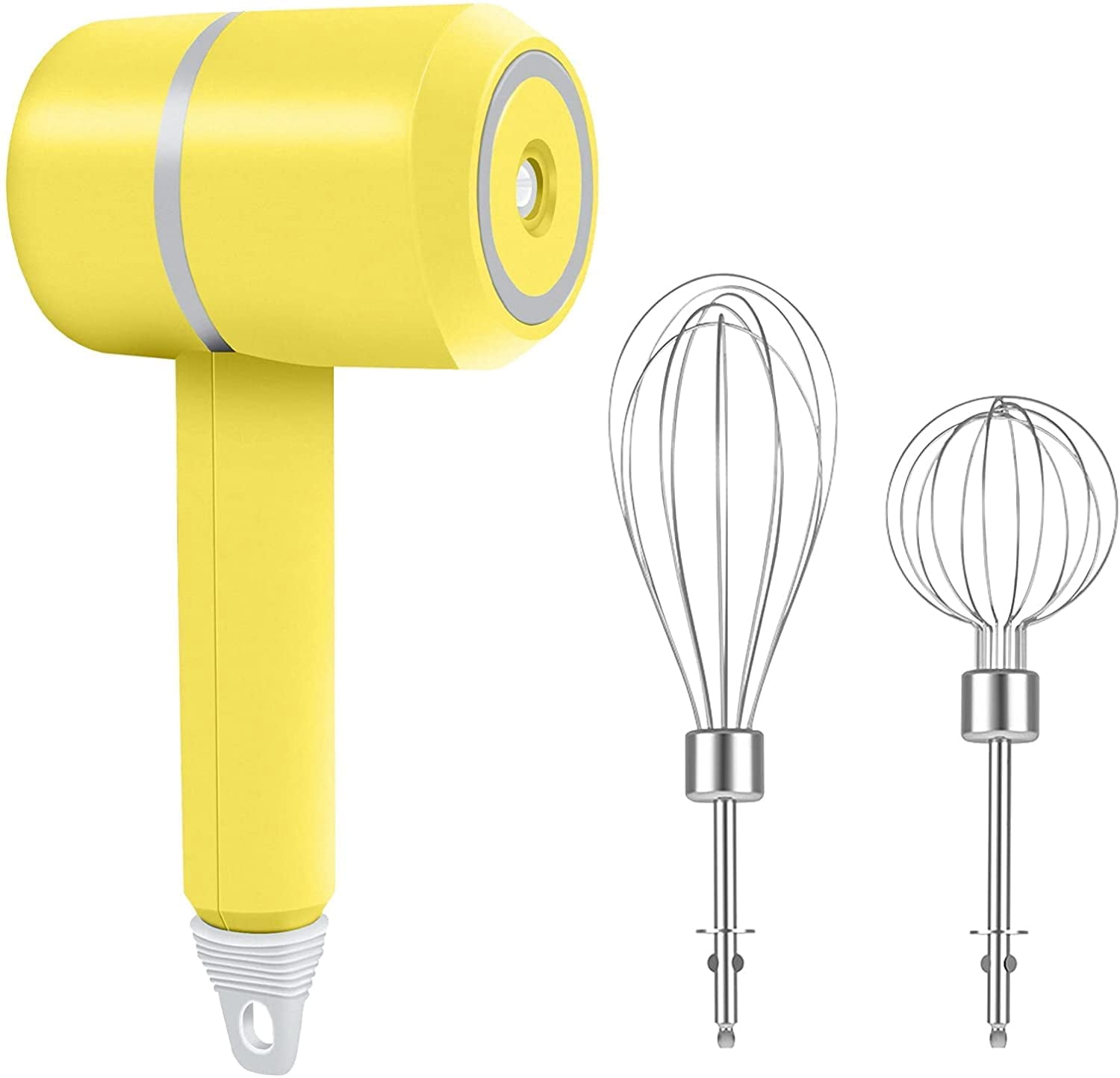 KWELLK Mini Wireless Hand Mixer, 20W Ultra Power Cordless Portable Kitchen Mixer Handheld Mixer With 3 Speed + 3 Stainless Steel Accessories Food Mixer for whisking egg , Cream, Cake