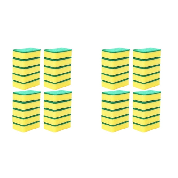 KWHOME 40 Pack Kitchen Cleaning Sponges, Dishwashing Sponges Scouring Pad, Microfiber Sponge, Highly Absorbent, Easy to Foam, More Durable, For Home and Kitchen, Anti-Scratch Scrubbing Sponges